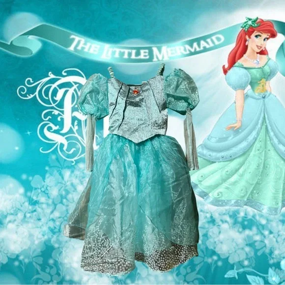 Movie Disney Princess Ariel Little Mermaid Dress For Girl Adult Princess Little Mermaid Princess Ariel Green Movie Disney Princess Ariel Little Mermaid Dress For Girl Adult Princess Little Mermaid Princess Ariel Green
